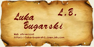 Luka Bugarski vizit kartica